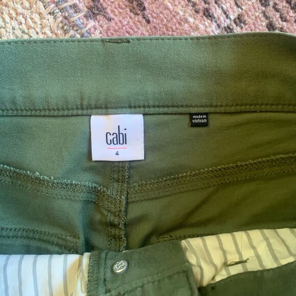 CAbi jeans skinny cargo women’s army green Cargo SIZE 4 - Picture 3 of 4